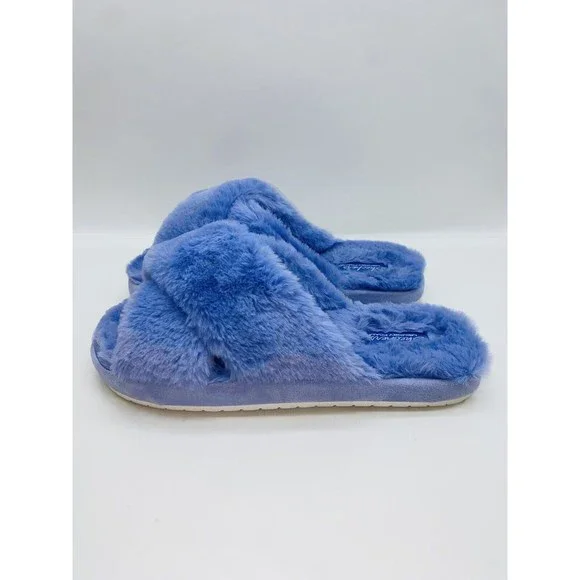 Skechers Women's Cozy Slide Furry Feels Faux Fur Slide Slippers Periwinkle 9.5M - Picture 4 of 11
